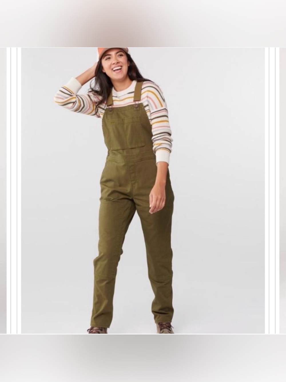 REI Coop Trailsmith Women’s Overalls Olive Green Work Gardening Hiking Size 2